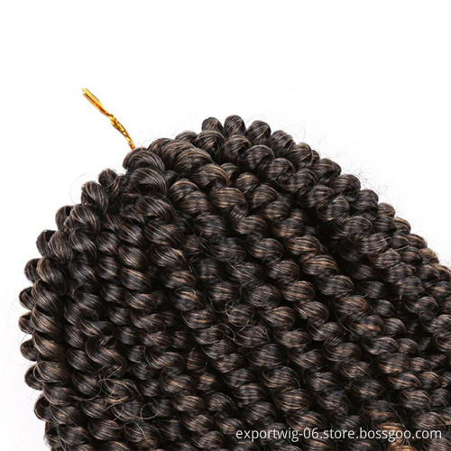 Factory Price Spring Twist Curly Wavy Hair for Women Synthetic Fiber Hair Wavy Crochet Hair Extension